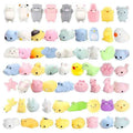 Set 50 Jucarii Squishy Mochi – Antistres, Silicon Moale, Forme si Culori Diverse 1